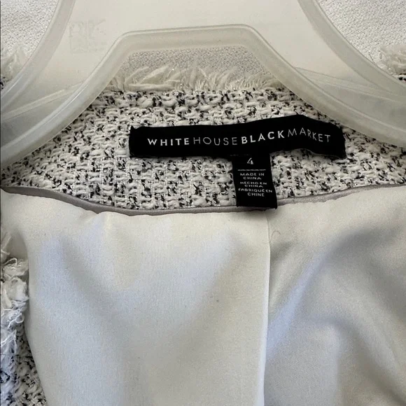 White House Black Market Tweed Gray Blazer - Picture 2 of 5